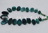 CTD2785 Top drilled 15*25mm - 25*40mm oval agate gemstone beads