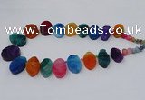 CTD2786 Top drilled 15*25mm - 25*40mm oval agate gemstone beads