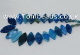 CTD2792 Top drilled 15*30mm - 25*45mm marquise agate gemstone beads