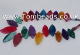 CTD2794 Top drilled 15*30mm - 25*45mm marquise agate gemstone beads