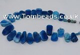 CTD2807 Top drilled 15*30mm - 20*40mm freeform agate gemstone beads