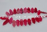 CTD2813 Top drilled 15*30mm - 15*45mm sticks agate gemstone beads