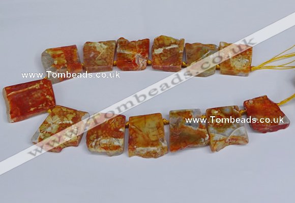 CTD2832 Top drilled 25*30mm - 35*45mm freeform agate beads