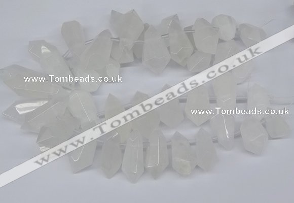 CTD2859 Top drilled 15*20mm - 22*50mm sticks quartz beads