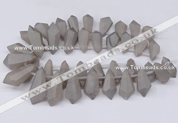 CTD2861 Top drilled 15*20mm - 22*50mm sticks plated quartz beads