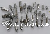 CTD2873 Top drilled 10*20mm - 15*50mm sticks plated quartz beads