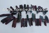 CTD2911 Top drilled 8*35mm - 10*65mm sticks agate beads