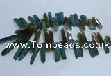 CTD2912 Top drilled 8*35mm - 10*65mm sticks agate beads