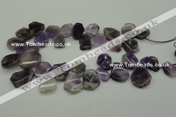 CTD304 Top drilled 15*20mm - 20*25mm freeform dogtooth amethyst beads