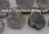 CTD306 Top drilled 15*20mm - 20*25mm freeform labradorite beads