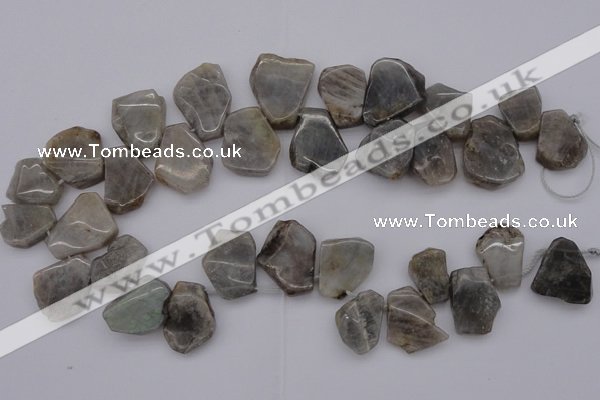 CTD306 Top drilled 15*20mm - 20*25mm freeform labradorite beads