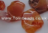 CTD307 Top drilled 15*20mm - 20*25mm freeform red agate beads