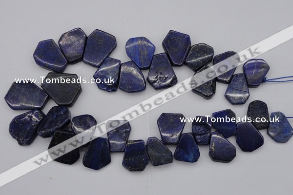 CTD308 Top drilled 15*20mm - 20*25mm freeform lapis lazuli beads