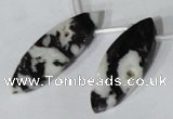 CTD31 Top drilled 10*23mm – 17*55mm marquise black & white jasper beads