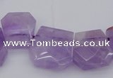 CTD311 Top drilled 15*18mm - 18*20mm freeform lavender amethyst beads