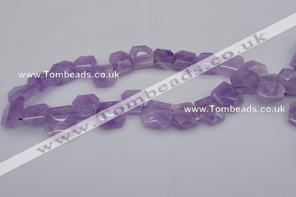 CTD311 Top drilled 15*18mm - 18*20mm freeform lavender amethyst beads