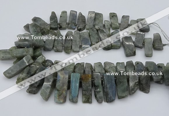 CTD331 Top drilled 10*20mm - 12*35mm sticks labradorite beads