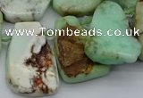 CTD335 Top drilled 15*20mm - 25*30mm freeform Australia chrysoprase beads