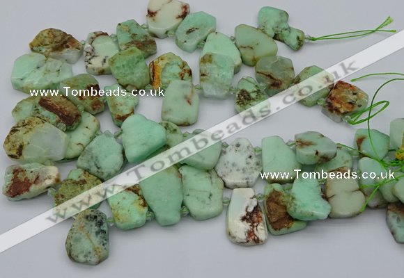 CTD335 Top drilled 15*20mm - 25*30mm freeform Australia chrysoprase beads