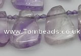 CTD336 Top drilled 15*20mm - 25*30mm freeform amethyst beads