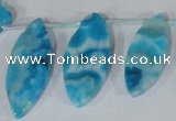 CTD35 Top drilled 10*24mm – 17*40mm marquise crazy lace agate beads