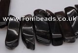 CTD350 Top drilled 10*28mm - 10*50mm wand smoky quartz beads