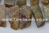 CTD3501 Top drilled 10*25mm - 10*45mm sticks ghost gemstone beads