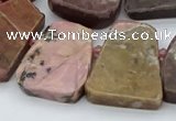 CTD3507 Top drilled 15*20mm - 25*30mm freeform rhodochrosite beads