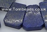 CTD3510 Top drilled 15*25mm - 25*35mm freeform lapis lazuli beads