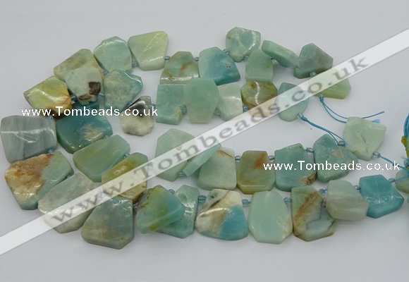 CTD3512 Top drilled 15*20mm - 25*30mm freeform amazonite beads