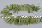 CTD3519 Top drilled 10*20mm - 12*40mm sticks New jade beads