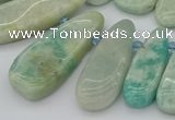 CTD3530 Top drilled 10*22mm - 15*45mm freeform amazonite beads