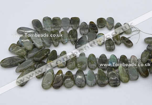 CTD3531 Top drilled 10*22mm - 15*45mm freeform labradorite beads