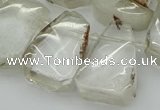 CTD3534 Top drilled 15*20mm - 25*30mm freeform green phantom quartz beads