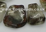 CTD3535 Top drilled 15*20mm - 25*30mm freeform green phantom quartz beads