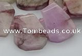 CTD3536 Top drilled 15*20mm - 25*30mm freeform pink kunzite beads
