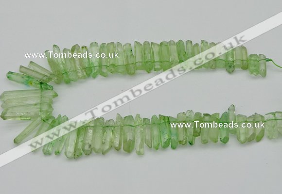 CTD3548 Top drilled 6*20mm - 8*35mm sticks quartz beads wholesale