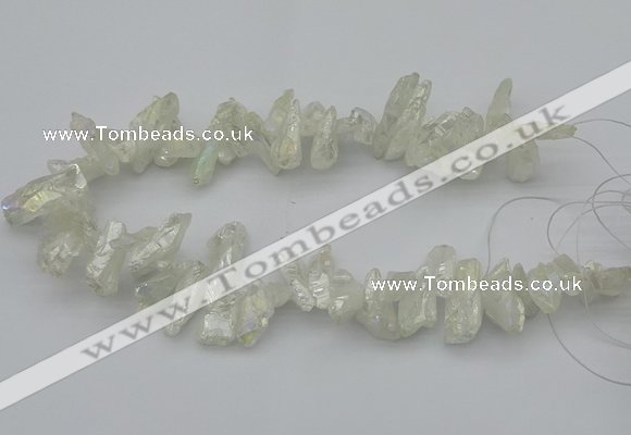 CTD3553 Top drilled 10*20mm - 12*30mm sticks plated quartz beads