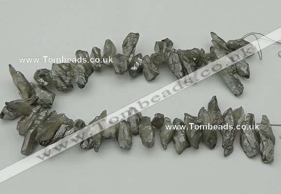 CTD3558 Top drilled 10*20mm - 12*30mm sticks plated quartz beads