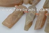 CTD3570 Top drilled 10*20mm - 12*40mm sticks moonstone beads