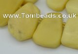 CTD3572 Top drilled 15*18mm - 22*30mm freeform yellow jade beads