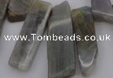 CTD358 Top drilled 10*25mm - 10*50mm wand labradorite beads