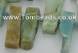 CTD3593 Top drilled 10*20mm - 12*40mm sticks amazonite beads