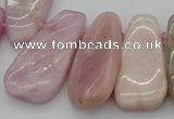 CTD3598 Top drilled 10*22mm - 15*45mm freeform kunzite gemstone beads