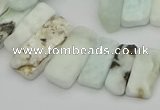 CTD3599 Top drilled 8*15mm - 10*30mm sticks natural larimar beads