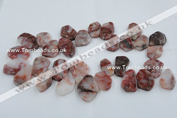 CTD360 Top drilled 18*25mm - 25*35mm freeform agate gemstone beads