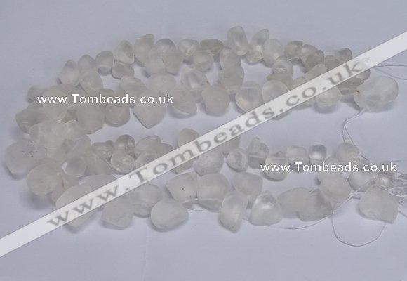 CTD3600 Top drilled 10*14mm - 13*18mm nuggets white crystal beads