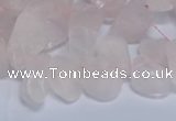 CTD3601 Top drilled 10*14mm - 13*18mm nuggets rose quartz beads