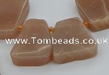 CTD3633 Top drilled 15*20mm - 25*30mm freeform moonstone beads