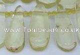 CTD3636 Top drilled 10*20mm - 15*45mm freeform lemon quartz beads